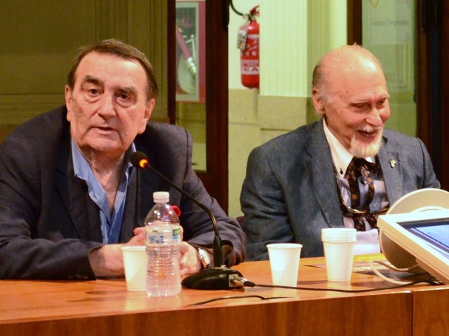 Eugenio Riccomini e il pittore Wolfango 