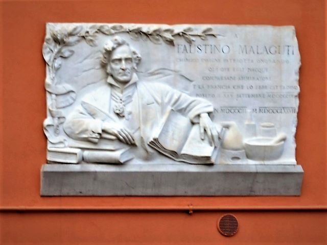 Lapide sulla casa natale di Faustino Malaguti