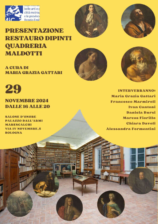 copertina di Presentazione del restauro dei dipinti della Quadreria Maldotti 