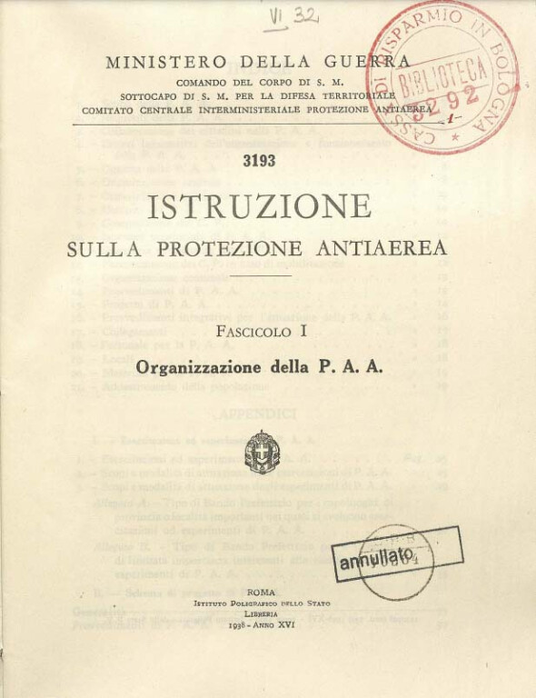 Istruzione sulla protezione antiaerea