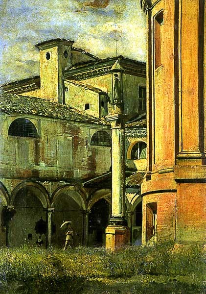 A. Scorzoni - Chiostro di S. Domenico - 1878 - Bologna, Collezioni d’Arte e di Storia della Cassa di Risparmio - Fonte: www.bolognaperlearti.it