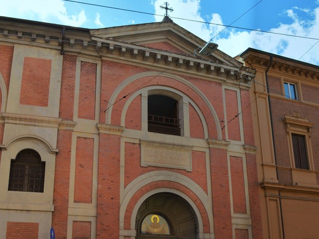 Chiesa di Santa Maria delle Muratelle - via Saragozza (BO) - la facciata - part.