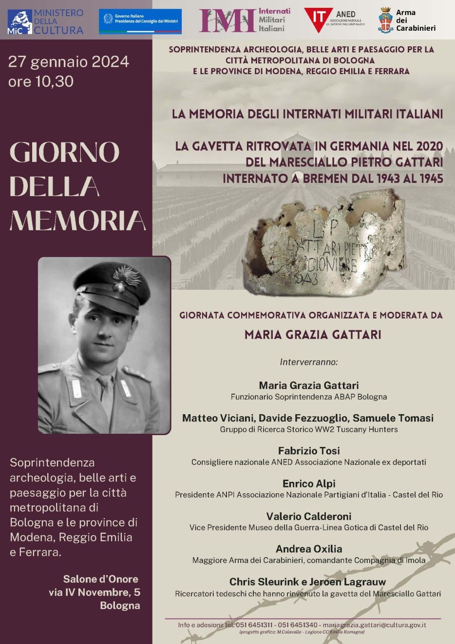 cover of La memoria degli Internati Militari Italiani