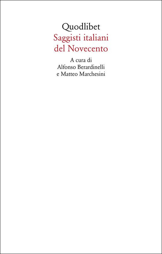 copertina di Saggisti italiani del Novecento
