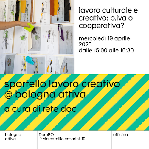 image of Sportello Lavoro Creativo @ Bologna Attiva | Lavoro culturale e creativo: P.IVA o cooperativa?