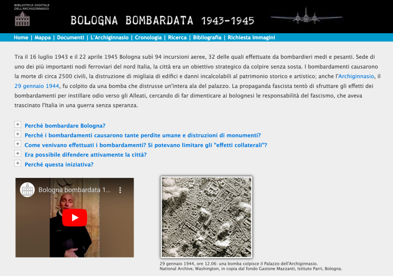 immagine di Bologna bombardata