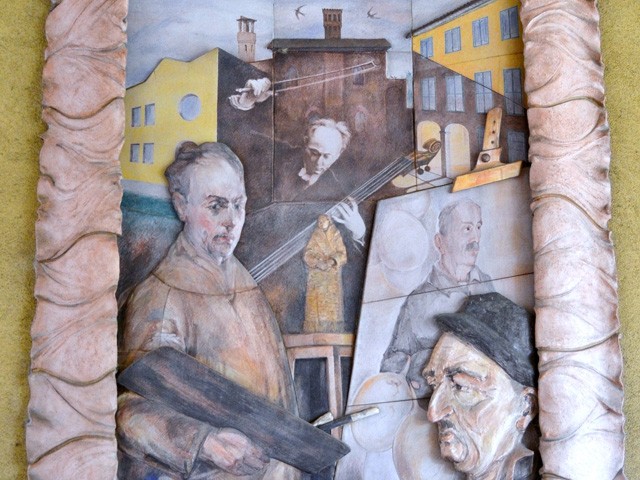 Cotignola (RA) - bassorilievo dedicato a Luigi Varoli