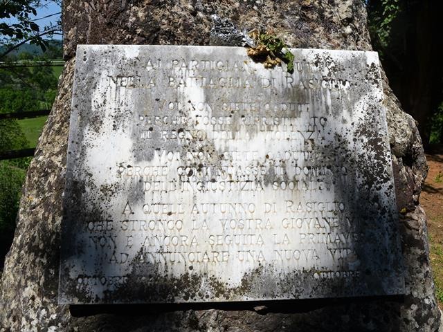 Cippo dei partigiani caduti a Rasiglio - Sasso Marconi (BO)