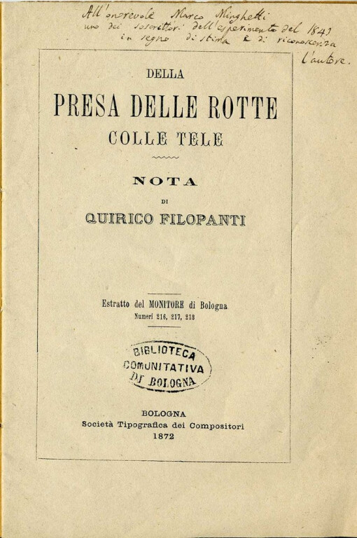 copertina di Presa delle rotte colle tele