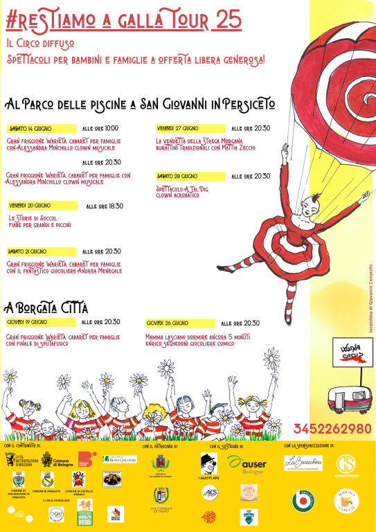 copertina di Restiamo a galla tour a San Giovanni in Persiceto