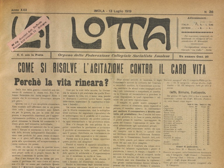immagine di Imola, «La lotta» (13 luglio 1919)