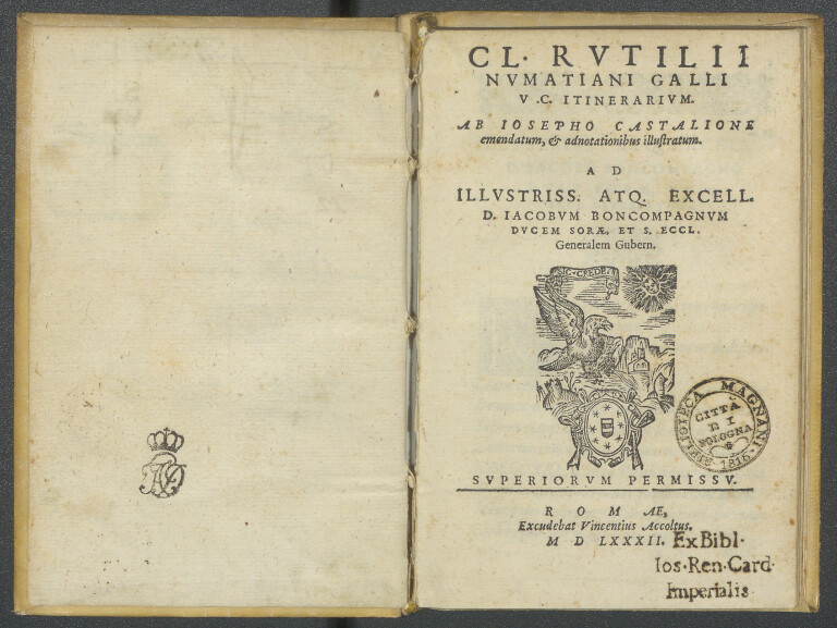 image of Claudio Rutilio Numaziano, Itinerarium (1582)