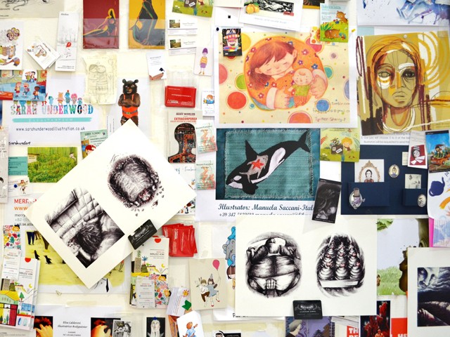 Il muro degli illustratori alla Fiera del Libro per Ragazzi del 2014