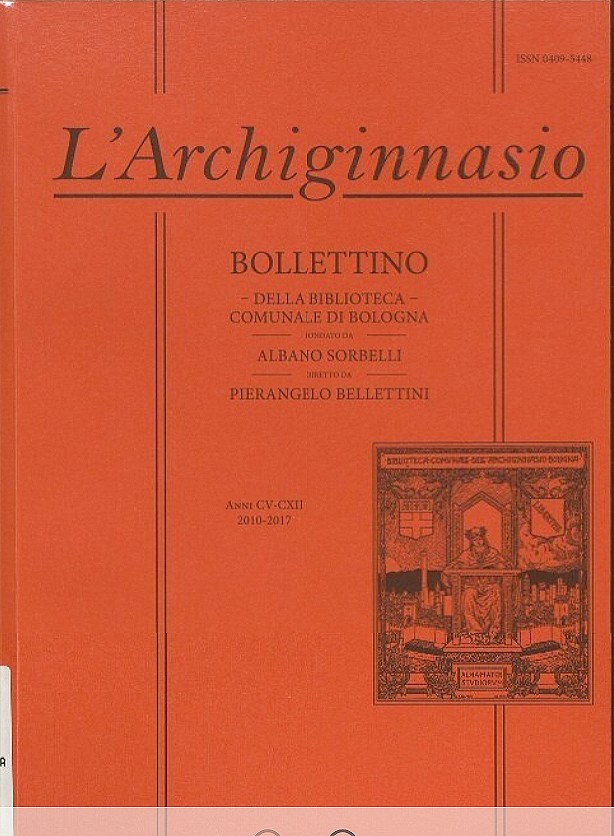 cover of Pubblicazioni - L’Archiginnasio, Bollettino della Biblioteca comunale di Bologna