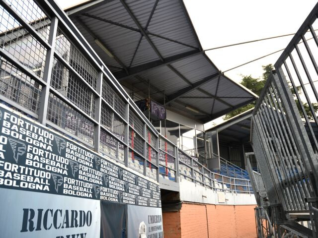 Le tribune dello stadio "Gianni Falchi" (BO)