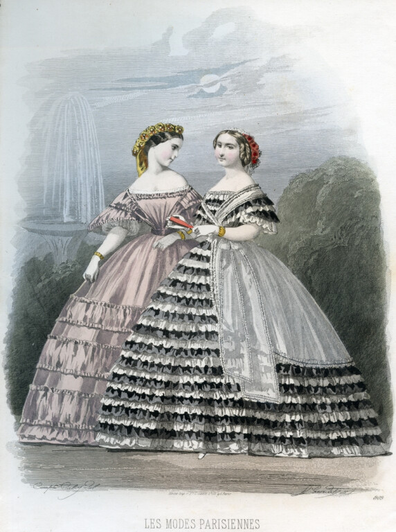 Figurini per mode del sec. XIX, tratti da "Les Modes Parisiennes"