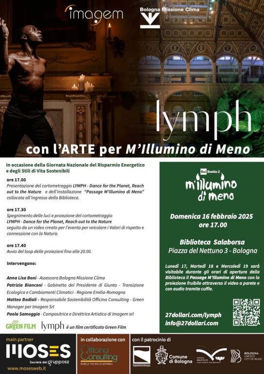 cover of LYMPH, con l'arte per M'Illumino di Meno