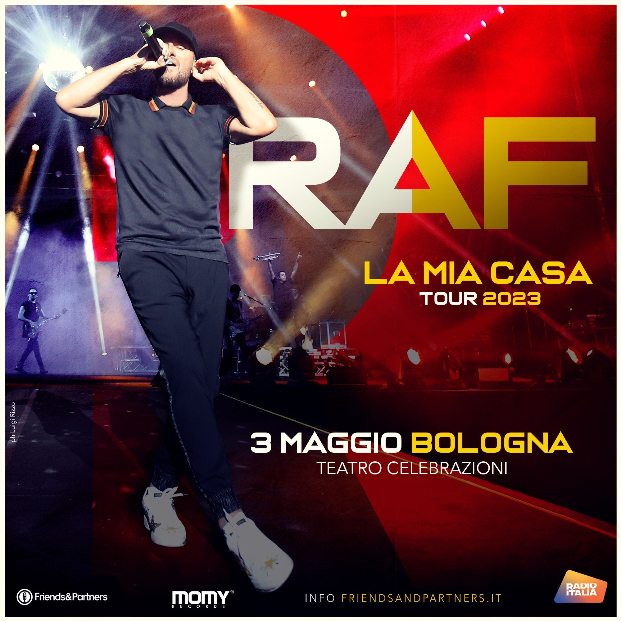 cover of La mia casa Tour 2023. Raf