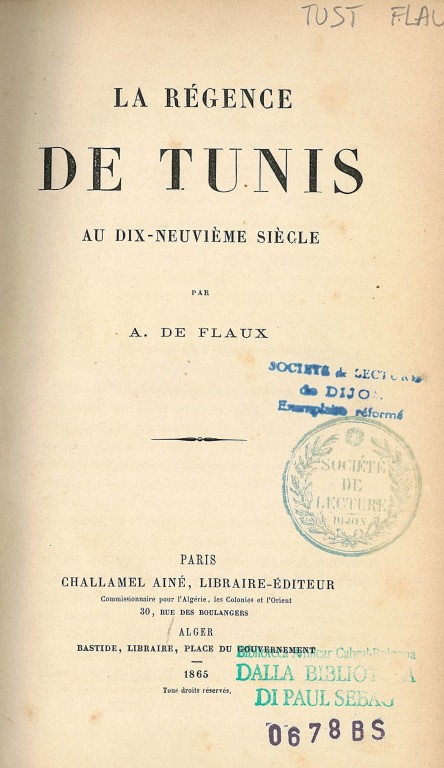 copertina di La regence de Tunis au dix-neuvieme siecle 