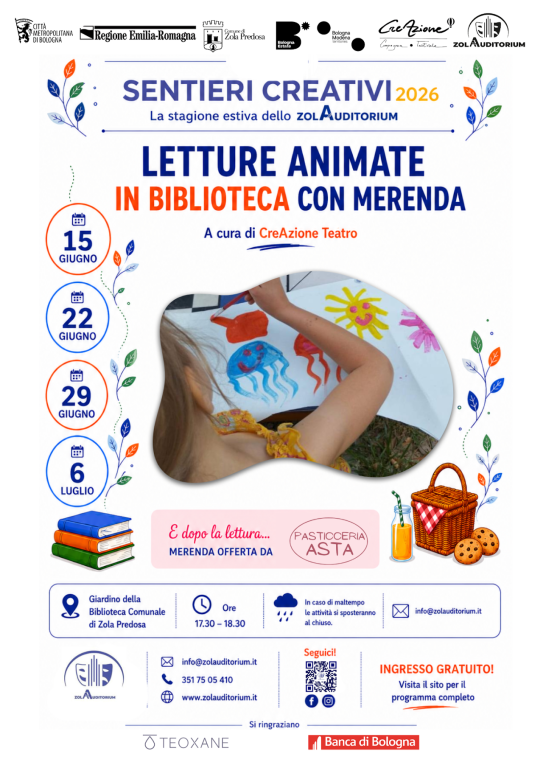 copertina di Letture Animate e merenda in biblioteca