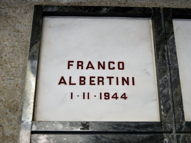 Tomba di Franco Albertini - Monumento Ossario dei Partigiani alla Certosa di Bologna