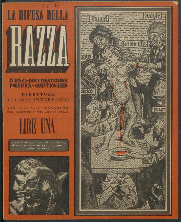 immagine di «La difesa della razza», V, n. 6, 20 gennaio 1942