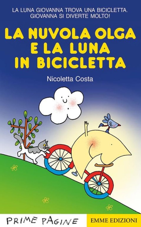 copertina di La nuvola Olga e la luna in bicicletta