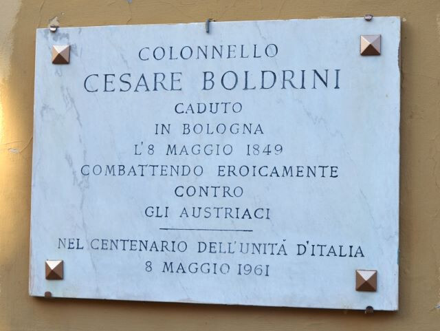 Lapide per il col. Casare Boldini