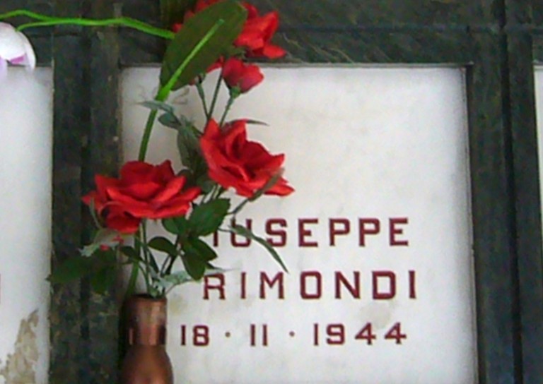 Tomba di Giuseppe Rimondi - Sacrario partigiani alla Certosa (BO)