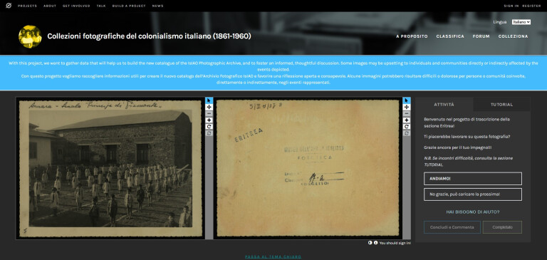 Collezioni fotografiche del colonialismo italiano (1861-1960)