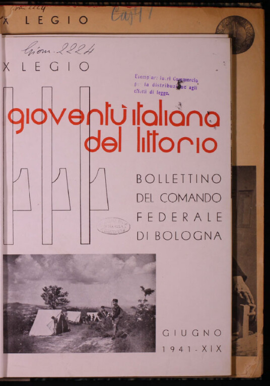 «Gioventù italiana del Littorio. Bollettino del Comando federale di Bologna»