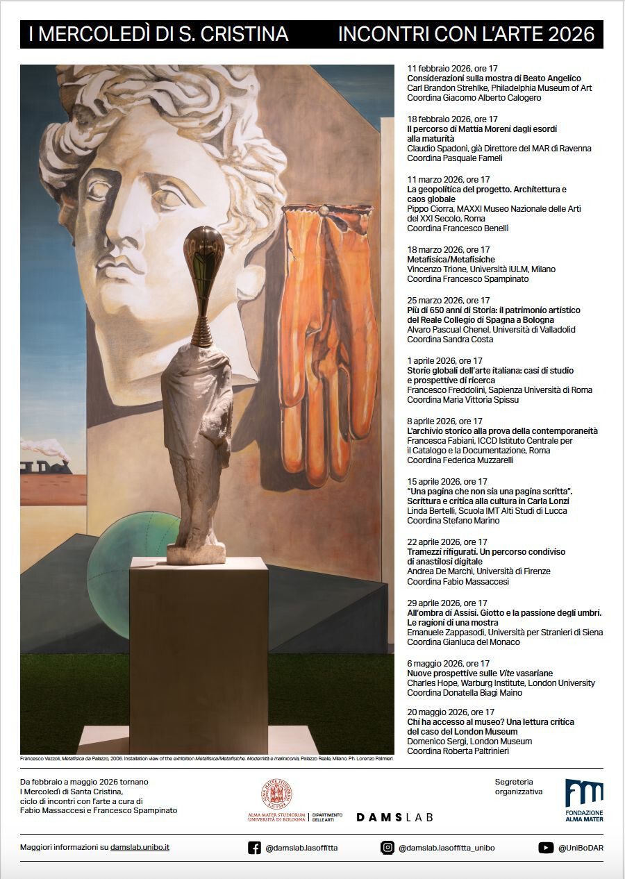 I Mercoledì di S. Cristina | Incontri con l’arte 2026