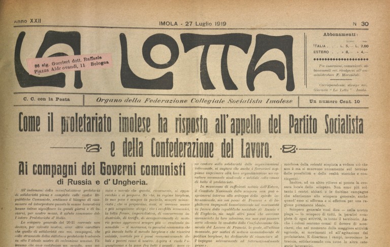 immagine di Imola, «La lotta» (27 luglio 1919)