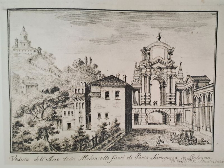 Pio Panfili, Veduta dell'Arco detto Meloncello fuori di Porta Saragozza in Bologna