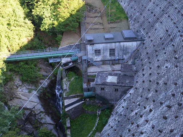 La diga delle Scalere sul bacino del Brasimone 