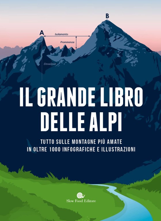 copertina di Il grande libro delle Alpi. Tutto sulle montagne più amate in oltre 1000 infografiche e illustrazioni