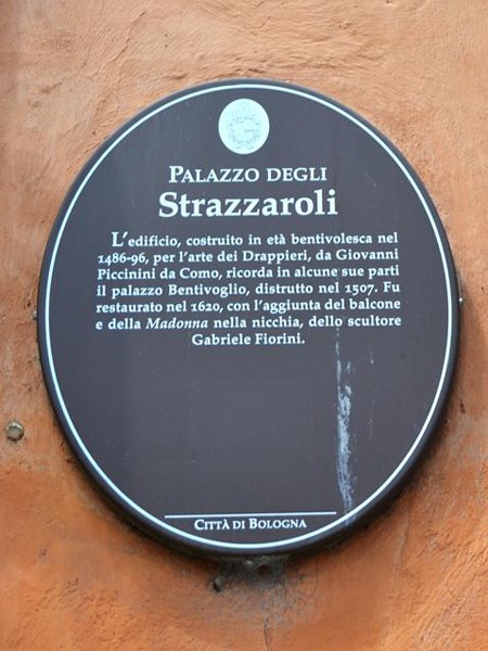 Palazzo degli Strazzaroli - cartiglio