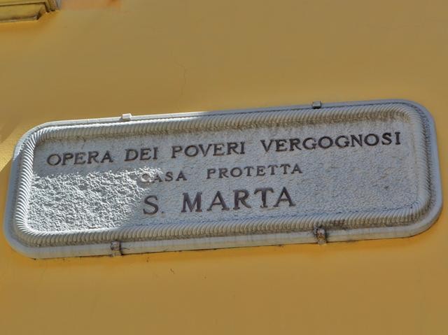 Targa della Casa protetta Santa Marta 