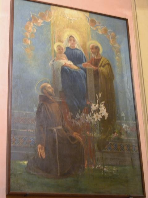 La pala con la Sacra Famiglia e S. Giuseppe 