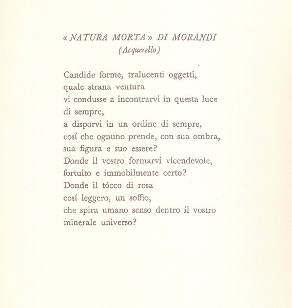 image of Morandi e la poesia