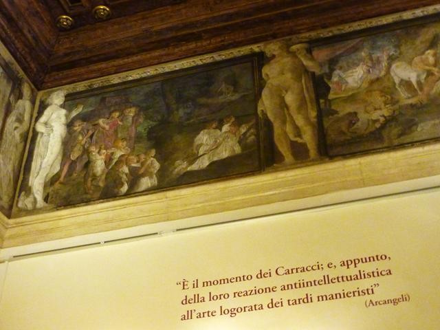 Il fregio dei Carracci e una citazione di F. Arcangeli a Palazzo Fava (BO) - 2015