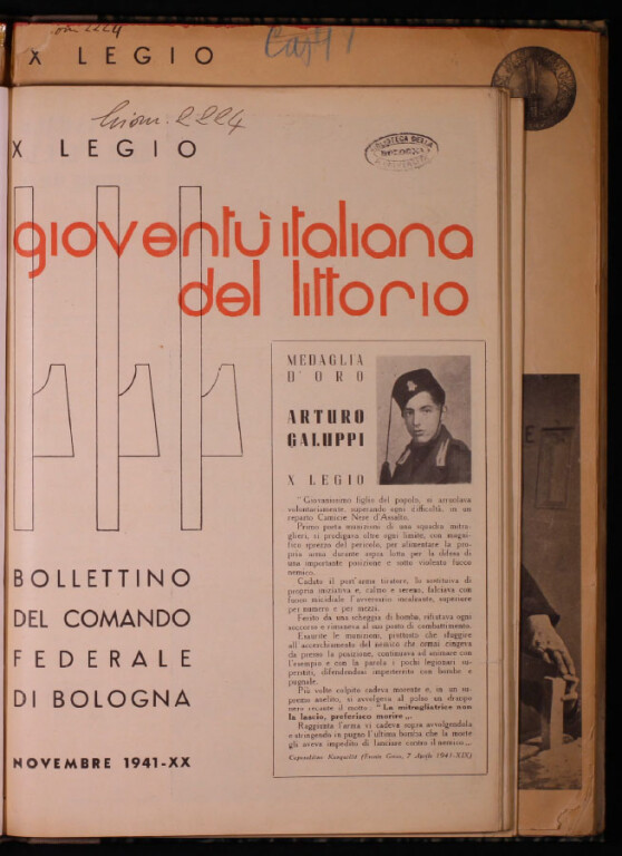 «Gioventù italiana del Littorio. Bollettino del Comando federale di Bologna»