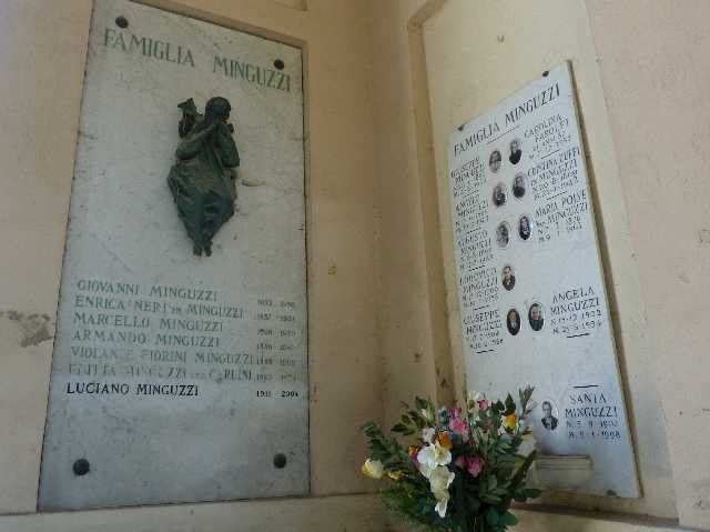 La tomba della famiglia Minguzzi al cimitero del Piratello - Imola (BO)