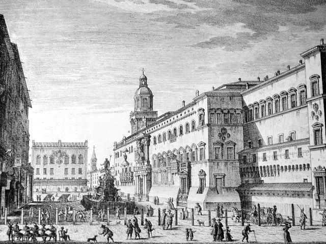 Piazza del Nettuno e Palazzo comunale (BO)