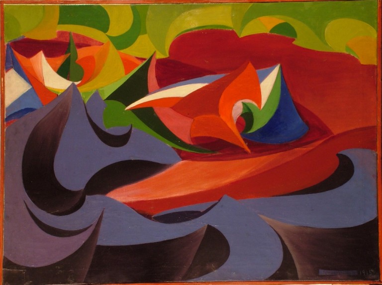 Giacomo Balla Dimostrazione XXSettembre, 1915 olio su tela 75x100.jpg