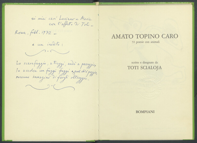 image de Una poesia (non più) inedita di Toti Scialoja