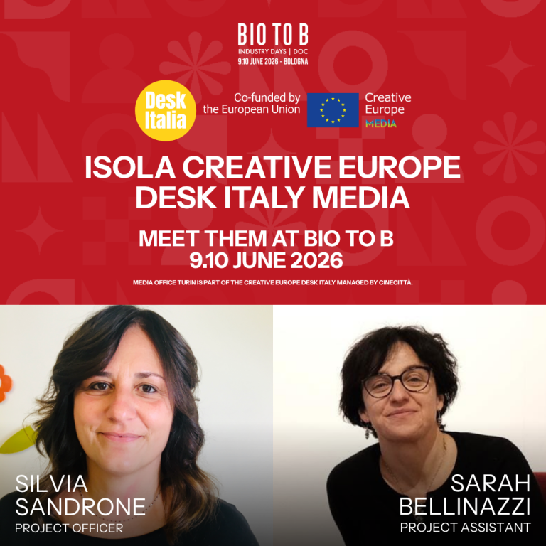 immagine di Creative Europe Desk Italy MEDIA al Bio to B di Bologna
