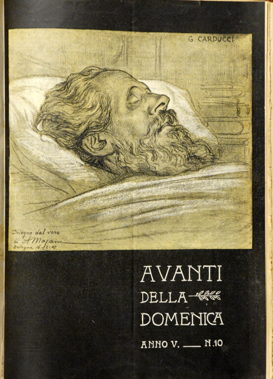 image of Giosue Carducci sul suo letto di morte