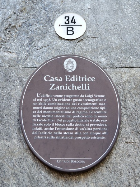Casa editrice Zanichelli - cartiglio