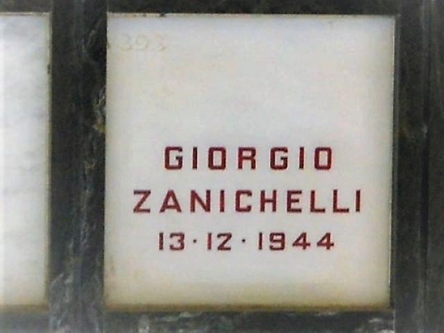 Tomba di Giorgio Zanichelli nel Monumento Ossario ai Caduti Partigiani della Certosa (BO)